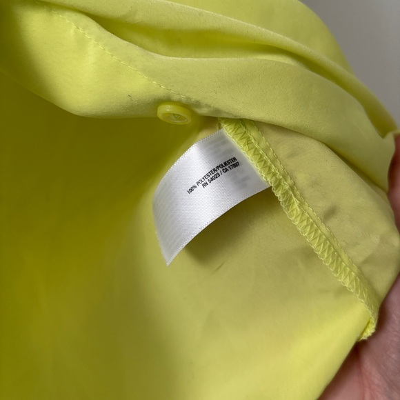 OLD NAVY women’s Button-Up Blouse – Size S, Neon Yellow - Picture 5 of 8